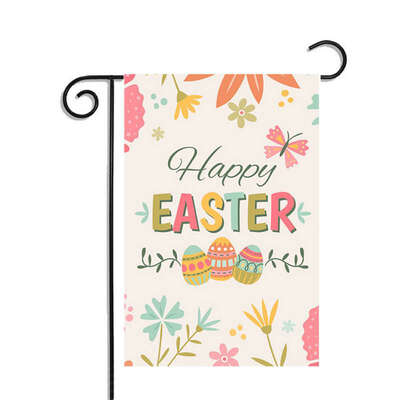 

Easter Flag Decoration Outdoor Holiday Garden Flags Double-sided Printing Waterproof Sunscreen Garden Flag for Easter
