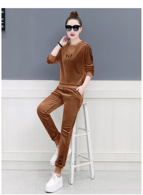 

Womens autumn&winter 2018 new fashionable Korean version of leisure two-piece casual set head sweater