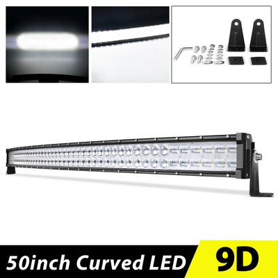 

50" inch Curved LED Work Light Bar 289W 9D Combo Offroad for Jeep SUV Truck ATV