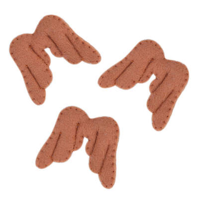 

3PcsSet Cute Christmas Tree Pendant Ornaments Wool Felt Angel Wings Decoration Christmas Decoration