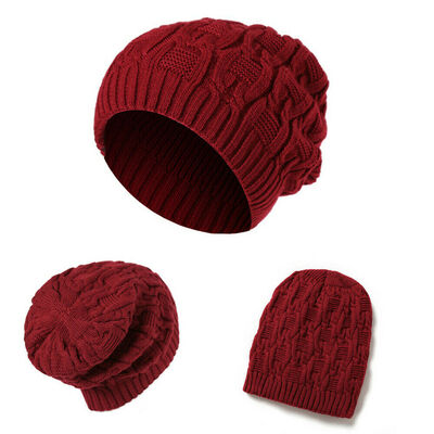 

Women Ladies Men Knitted Winter Oversized Slouch Beanie Hat Cap Skateboard Hats