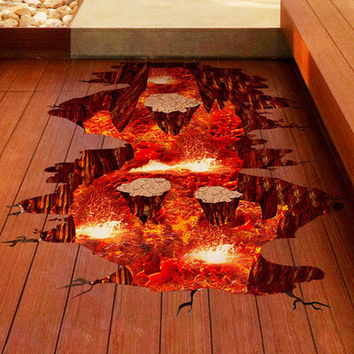 

Gobestart 3D Magma Wall Sticker Removable Mural Decals Vinyl Art Living Room Decors