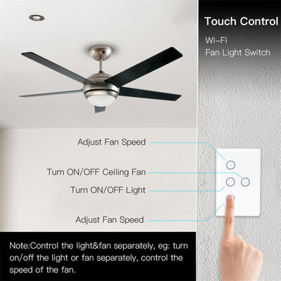 

〖Follure〗Smart WiFi Fan Light Switch In-Wall Ceiling Fan Lamp Switch US