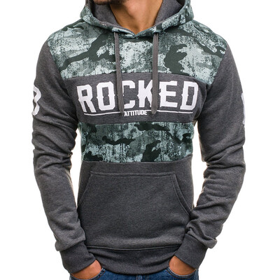 

Toponeto Mens Autumn Winter Zipper Sportswear Patchwork Print Pullover Long Sleeve Blouse