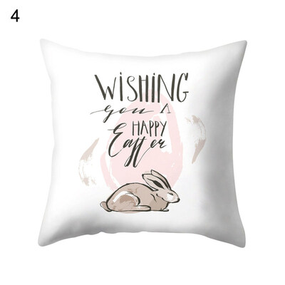 

Easter Rabbit Bunny Egg Throw Pillow Case Cushion Cover Sofa Bed Car Cafe Decor