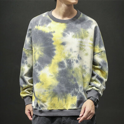 

Toponeto New style For Men In Autumn And Winter Fashion Tie-Dyed Round-Necked Garment