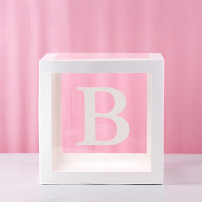 

Toponeto Letter A- Z Transparent Gift Boxes Kid Birthday Baby Shower Party Decoration
