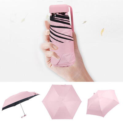 

JPGIF Flat Lightweight Umbrella Parasol Folding Sun Umbrella Mini Umbrella