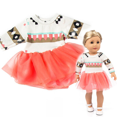

〖Follure〗Beautiful Yarn Dress For 18 Inch American Doll Accessory Girls Toy