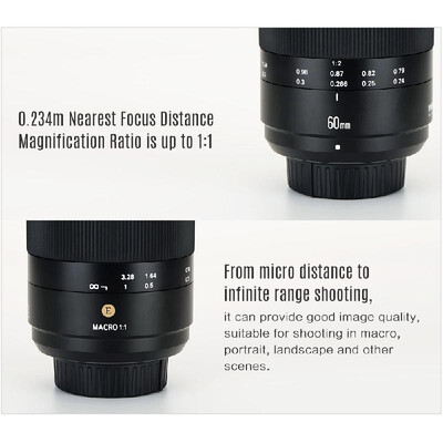 

YONGNUO YN60mm F2NE MF Macro Lens Manual Focus F2 Large Aperture for Nikon D500D750D600D700D800D810D300D300SD7000D3000D3