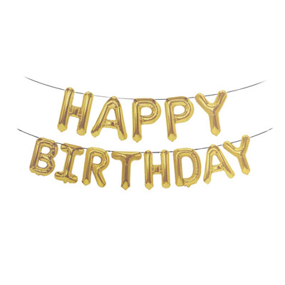 

Gobestart Large Happy Birthday Self Inflating Balloon Banner Bunting Party Decoration