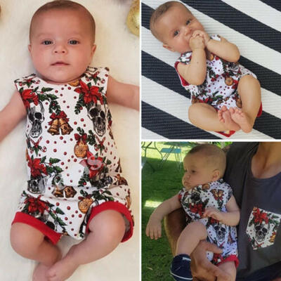 

Christmas Newborn Baby Girl Boy Clothes Xmas Star Wars Romper Bodysuit Outfits