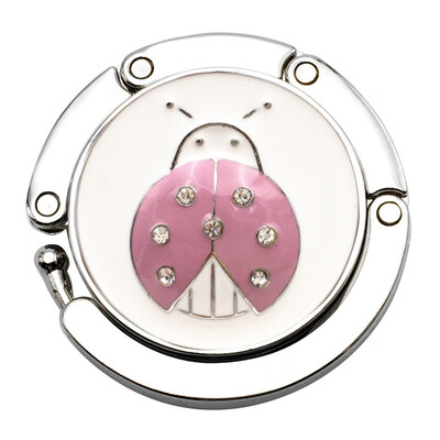

Toponeto Mini Butterfly Beetle Folding Hanger Holder Table Hook for Purse Handbag Utility