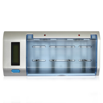 

BST - C906W 6 Slots Digital Intelligent LCD Battery Charger - US Plug