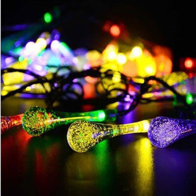 

〖Follure〗15M 10LED Colorful Glow Water Drop String Lights Party Wedding Decor Lights MR