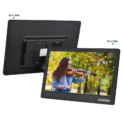

Andoer 125 Inch Digital Photo Frame Narrow Border 1366768 High Resolution EDP Wide Viewing Angle Display Support Music Video Clo