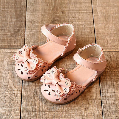 

Summer Fashion Girls Sandals Anti Slip Soft Sole Bow Hollow Lace Strap Sandals Kid Shoes