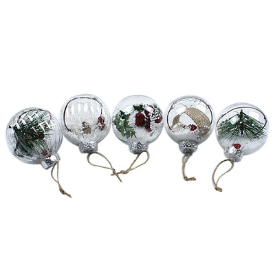 

LED Christmas Ball Light Transparent Ornament For House Doors Window Festive Party Decoration Bombki Choinkowe Bolas De Navidad