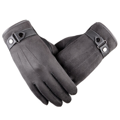 

New Fashion Winter Warm Suede Gloves Cycling Hiking Driving Gloves Plus Velvet Thickening Screen Touch Gloves Unisex Gloves