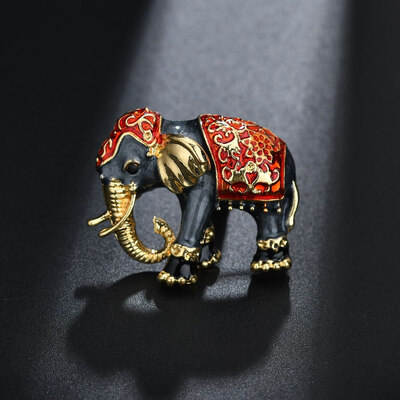 

Retro Enamel Mini Elephant Brooches Women Party Animal Brooches Pins Clothes Jewelry Vintage Metal Brooch