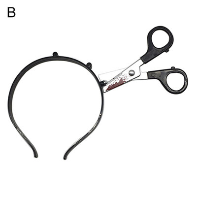 

Plastic Through Head Fake Knife Syringe Scissors Halloween Decoration Props