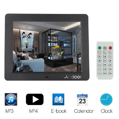 

Andoer 10" Desktop Multifunctional High Resolution Slim LCD Digital Photo Frame with MP3 MP4 E-book Calendar Clock Function with R
