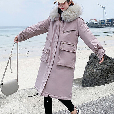 

Toponeto Women Fashion Wool Zipper Pocket Hoodie Drawstring Long Jackets Outwear Coat