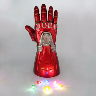 

Ultimate Battle Childrens Illuminated Iron Man Fighter Infinity Gloves Avs Alliance 4 Man Wei PVC Gems Detachable