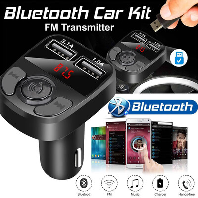 

〖Follure〗Bluetooth FM Transmitter FM MP3 Players Modulator Handsfree Dual USB Charger A27