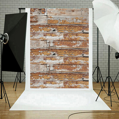 

Toponeto Vinyl Wood Wall Floor Photography Studio Prop Backdrop Background 3x5FT A