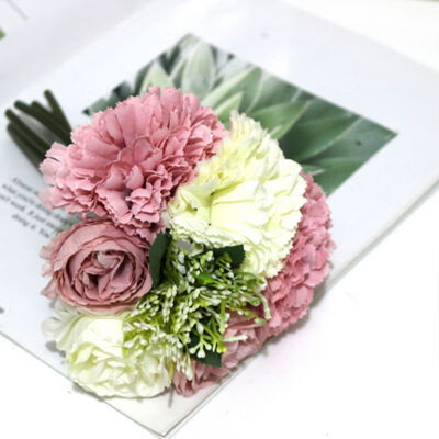 

2019 Artificial Flowers 1PC Hydrangea Bouquet for Home Decoration Flower Arrangements Wedding Party Decor