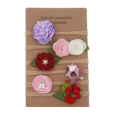 

6PCS Fashion Florals Headband Newborn Baby Elastic Princess Hair Bands Child Kids Fresh Style Cute Headwear Gifts