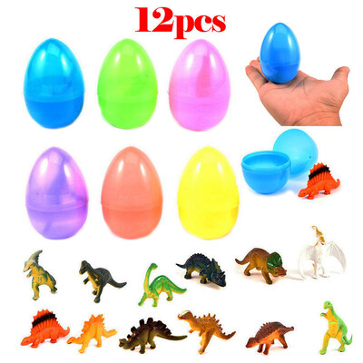 

〖Follure〗12 Pcs Easter Eggs Filled with Popular Dinosaurs Different Style&Shape Toy