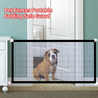 

Pet Soft Magic Gate for Dogs Pet Fences Portable Folding Safeguard Indoor&Outdoor Portable Folding Mesh Pet Gate For Cat