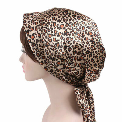

Womens Fashion Scarf Turban Sleeping Cap Satin Bow Headscarf Bonnet Hair Wrap