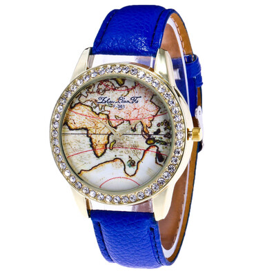 

〖Follure〗Zhou Lianfa Quartz Retro Map Pattern Alloy Business Watch Womens Watch