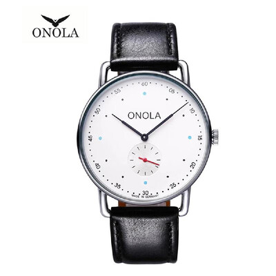 

ONOLA 3806 Men Quartz Watch Leather Nylon Band Fashion Multifunction Wristwatch 3ATM Watches