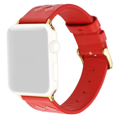 

〖Follure〗Premium Soft Leather Grid Sport Replaceable Band For Apple Watch 4321 3840mm