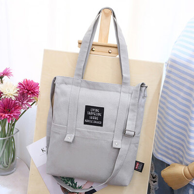 

Fashion Simple Versatile Canvas Shoulder Tote Handbags Letter Embroidery Casual Crossbody Bags for women 2019 bolsa feminina