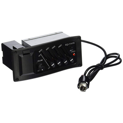

4 Band Acoustic Guitar EQ Preamp Equalizer Professional EQ 7545R Pickup Amplifier Pickup Guitar Accessory