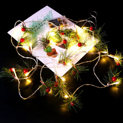 

〖Follure〗Christmas Tree Pine Branch Berry Light Strings Decorative Lights 20 LED