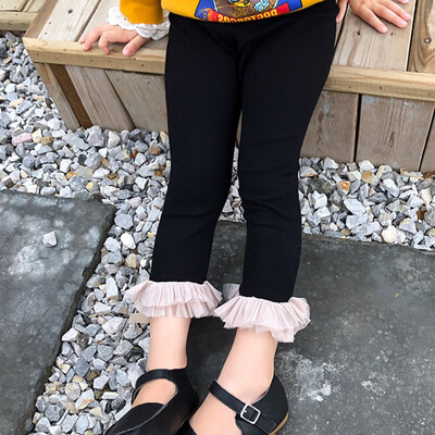 

Autumn Newborn Baby Girls Pants Cotton Leggings Elastic Waist Lace Design Toddler Bottoms Girls Leggings Skinny Girls Pant NEW