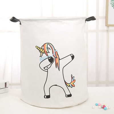 

Cute Cartoon Unicorn Toy & Laundry Storage Basket Collapsible Storage Bag Waterproof Large Clothes Bag Organizer