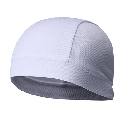 

Summer Absorb Sweat Breathable Elastic Riding Skull Cap Solid Color Outdoor Sport Quick-Dry Cycling Cap For Women Men