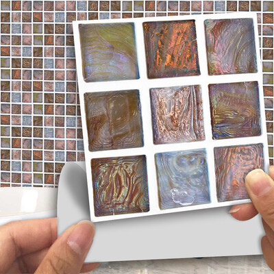 

〖Follure〗18Pcs Multi Mosaic Tile Sticker DIY Transfer Kitchen Bathroom Various Colours A