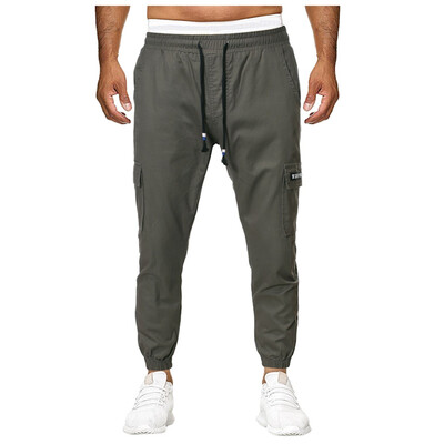 

Gobestart Mens Straight Casual Cotton Slim Fit Sport Long Pants Pocket Trousers