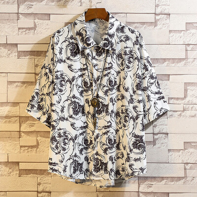 

Tailored Mens Summer Casual Hawaiian Style Printing Loose Short Sleeve Shirt Tops Blouse