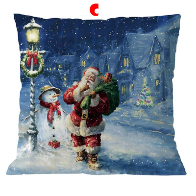 

Tailored Cotton Linen Christmas Pillow Case Sofa Car Throw Cushion Cover Home Decor