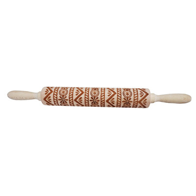 

Embossing Rolling Pins Wooden Laser Engraved Carved Decorative Rolling Pin For DIY Cookies Noodle Biscuit Cake Fondant