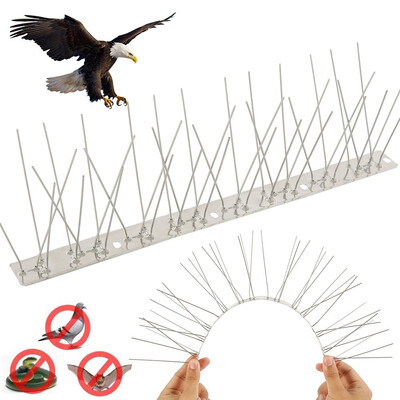 

Dove Bird Flutter Nails 46M 15 Feet Stainless Steel Anti-bird Spike Nails Bird Arrows Repulsive Deterrent Nail Cover Set of 14